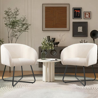 Mingone Lounge Sessel 2er Set - Weiß, Modern & Bequem