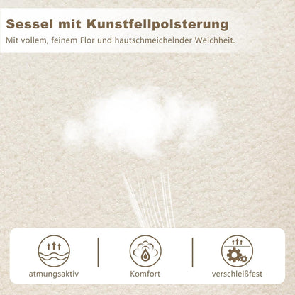 Mingone Lounge Sessel 2er Set - Weiß, Modern & Bequem