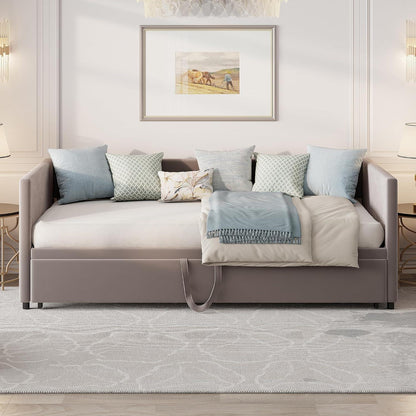 Schlafsofa 200cm Grau – Ausziehbar, Schrankbett & Tagesbett