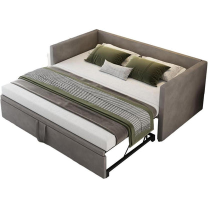 Schlafsofa 200cm Grau – Ausziehbar, Schrankbett & Tagesbett