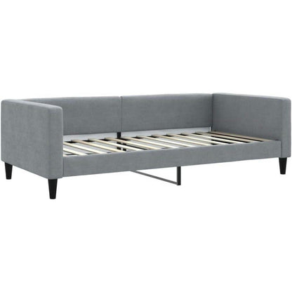 Schlafsofa 2-Sitzer, Ausziehbett mit Bettkasten, Hellgrau