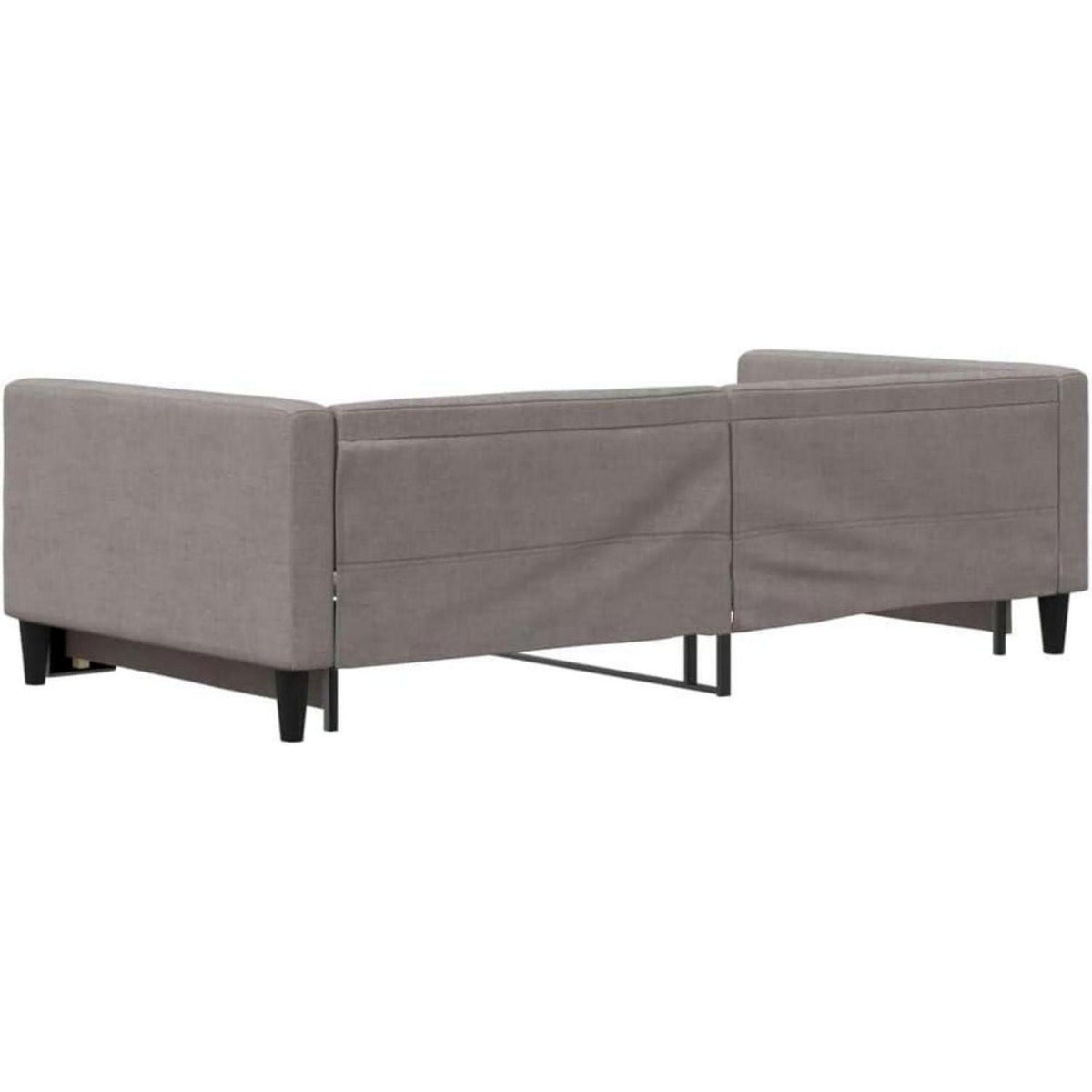 2-Sitzer Schlafsofa mit Bettkasten & Stauraum – Taupe 100x200 cm