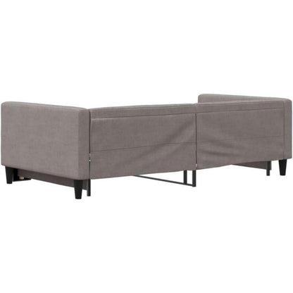 2-Sitzer Schlafsofa mit Bettkasten & Stauraum – Taupe 100x200 cm