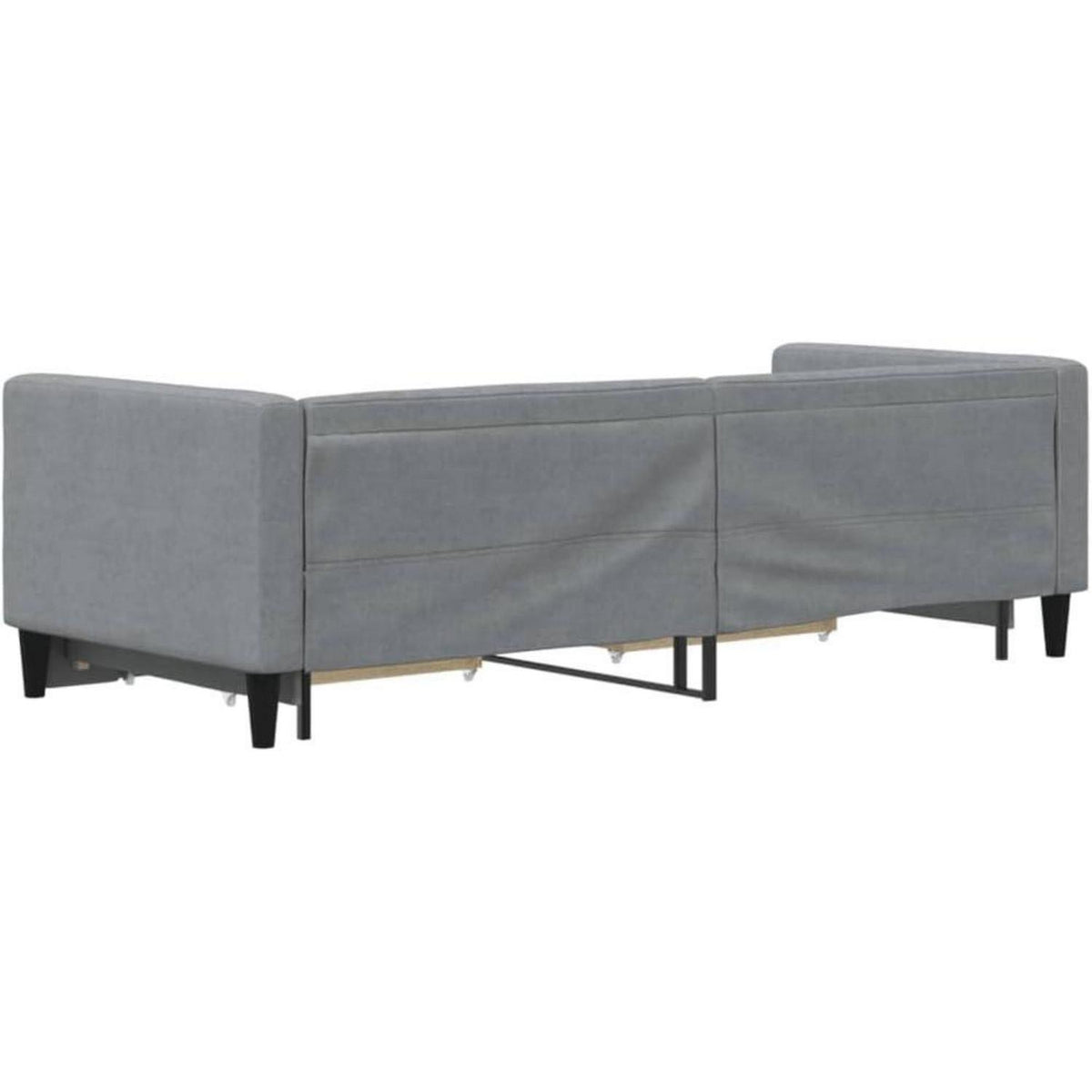 2-in-1 Schlafsofa mit Bettkasten & Schublade – Hellgrau 80x200 cm