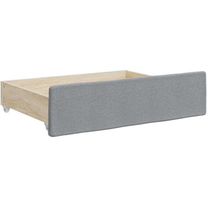 2-in-1 Schlafsofa mit Bettkasten & Schublade – Hellgrau 80x200 cm