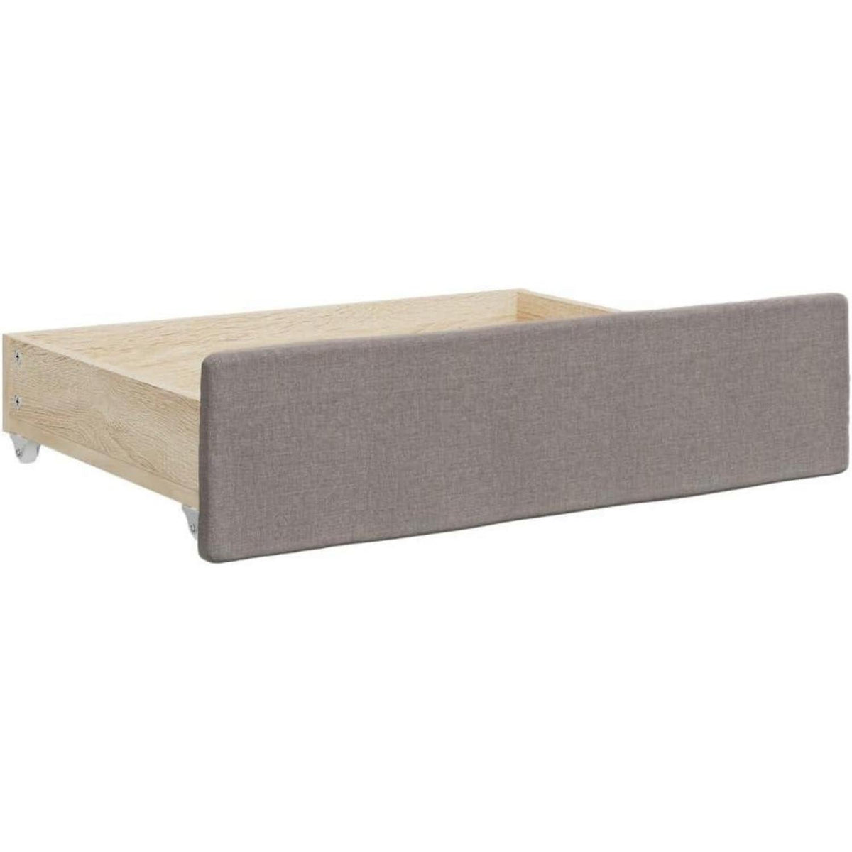 Tagesbett ausziehbar mit Schubladen – Schlafsofa 2-Sitzer Taupe