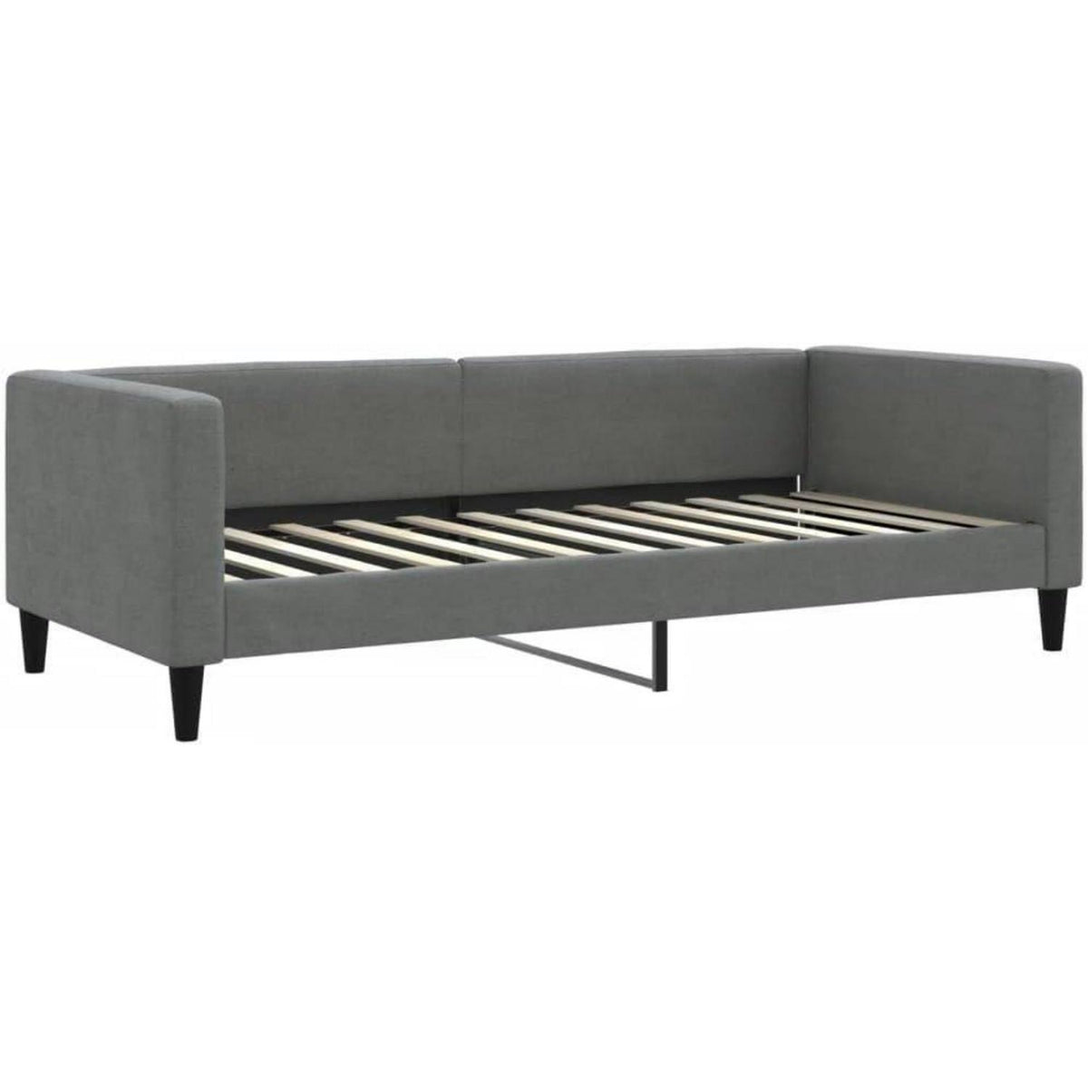 2-Sitzer Schlafsofa mit Bettkasten & Schublade, Dunkelgrau