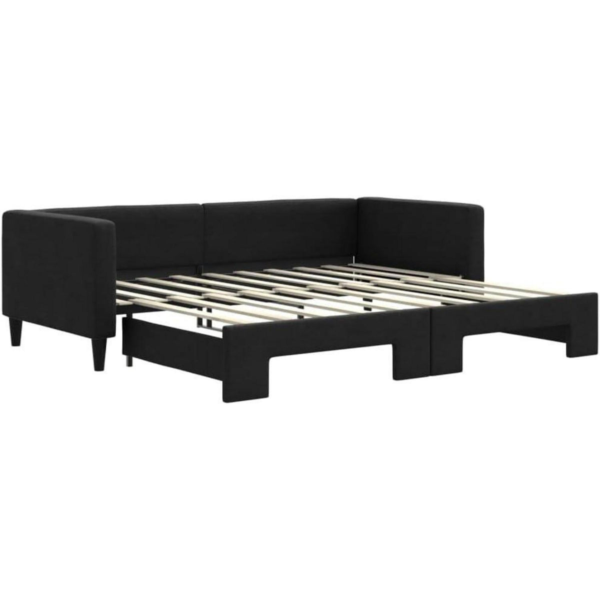 Ausziehbett 90x190 cm mit Bettkasten & Stauraum