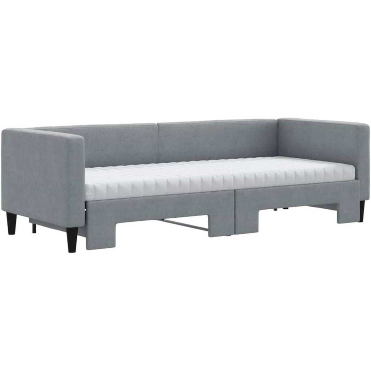 Tagesbett ausziehbar mit Matratze & Bettkasten – Schlafsofa 80x200 cm