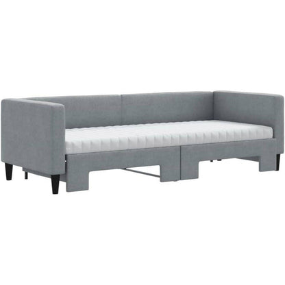 Tagesbett ausziehbar mit Matratze & Bettkasten – Schlafsofa 80x200 cm