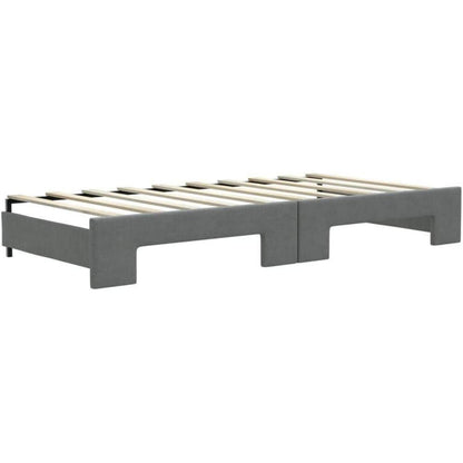 2-Sitzer Schlafsofa mit Bettkasten & Matratze – Dunkelgrau 90x190 cm