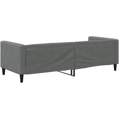 2-Sitzer Schlafsofa Dunkelgrau 80x200 cm mit Stauraum