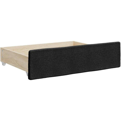 Tagesbett ausziehbar mit Schubladen – 80x200 cm Schlafsofa Schwarz