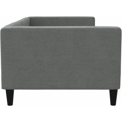 Tagesbett Schlafsofa 2-Sitzer mit Stauraum & Schlaffunktion Dunkelgrau