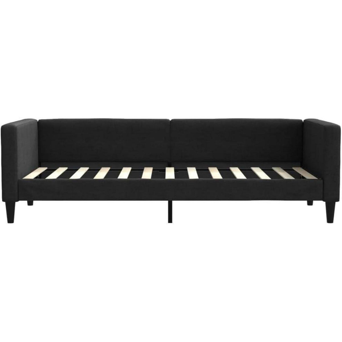 Tagesbett Schlafsofa 2-Sitzer Schwarz 80x200 cm mit Stauraum