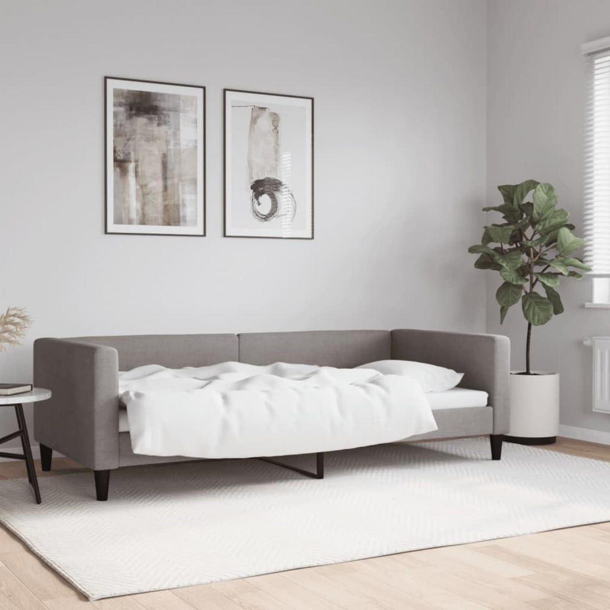 Schlafsofa 2-Sitzer Taupe – Klappsofa mit Stauraum & Bettfunktion