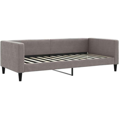 2-Sitzer Schlafsofa mit Bettkasten, 90x200 cm, Taupe