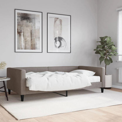 2-Sitzer Schlafsofa mit Matratze & Stauraum – Taupe 100x200 cm