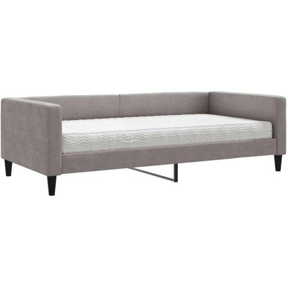 2-Sitzer Schlafsofa mit Matratze & Stauraum – Taupe 100x200 cm