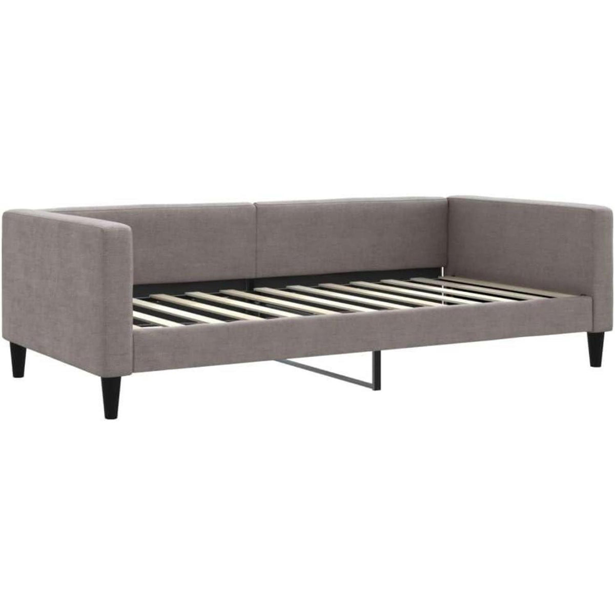 2-Sitzer Schlafsofa mit Matratze & Stauraum – Taupe 100x200 cm