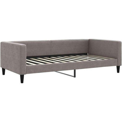 2-Sitzer Schlafsofa mit Matratze & Stauraum – Taupe 100x200 cm