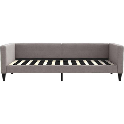 2-Sitzer Schlafsofa mit Matratze & Stauraum – Taupe 100x200 cm