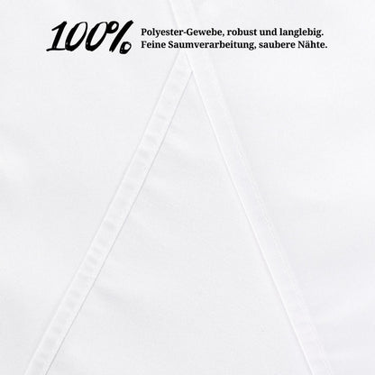 10 Stehtischhüllen Weiß – Ø80cm, Polyester mit Fußtaschen