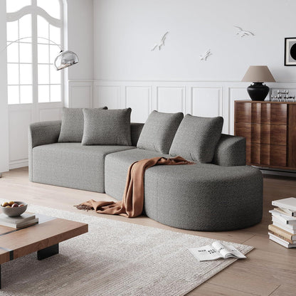 Schlafsofa mit Schlaffunktion, Grau – Komfort & Modernes Design