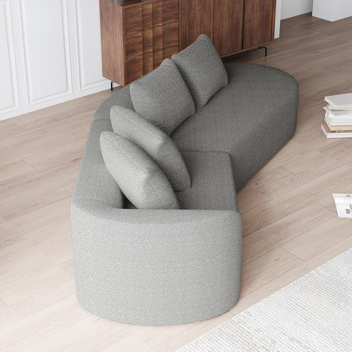 Schlafsofa mit Schlaffunktion, Grau – Komfort & Modernes Design