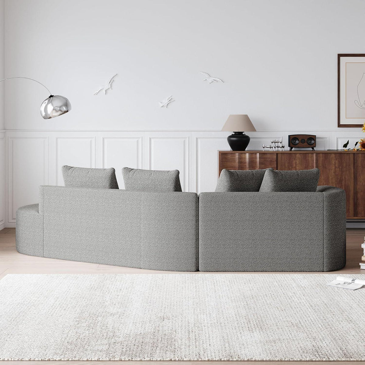 Schlafsofa mit Schlaffunktion, Grau – Komfort & Modernes Design