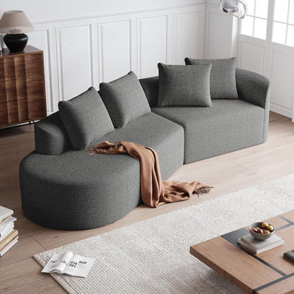 Schlafsofa mit Schlaffunktion, Grau – Komfort & Modernes Design
