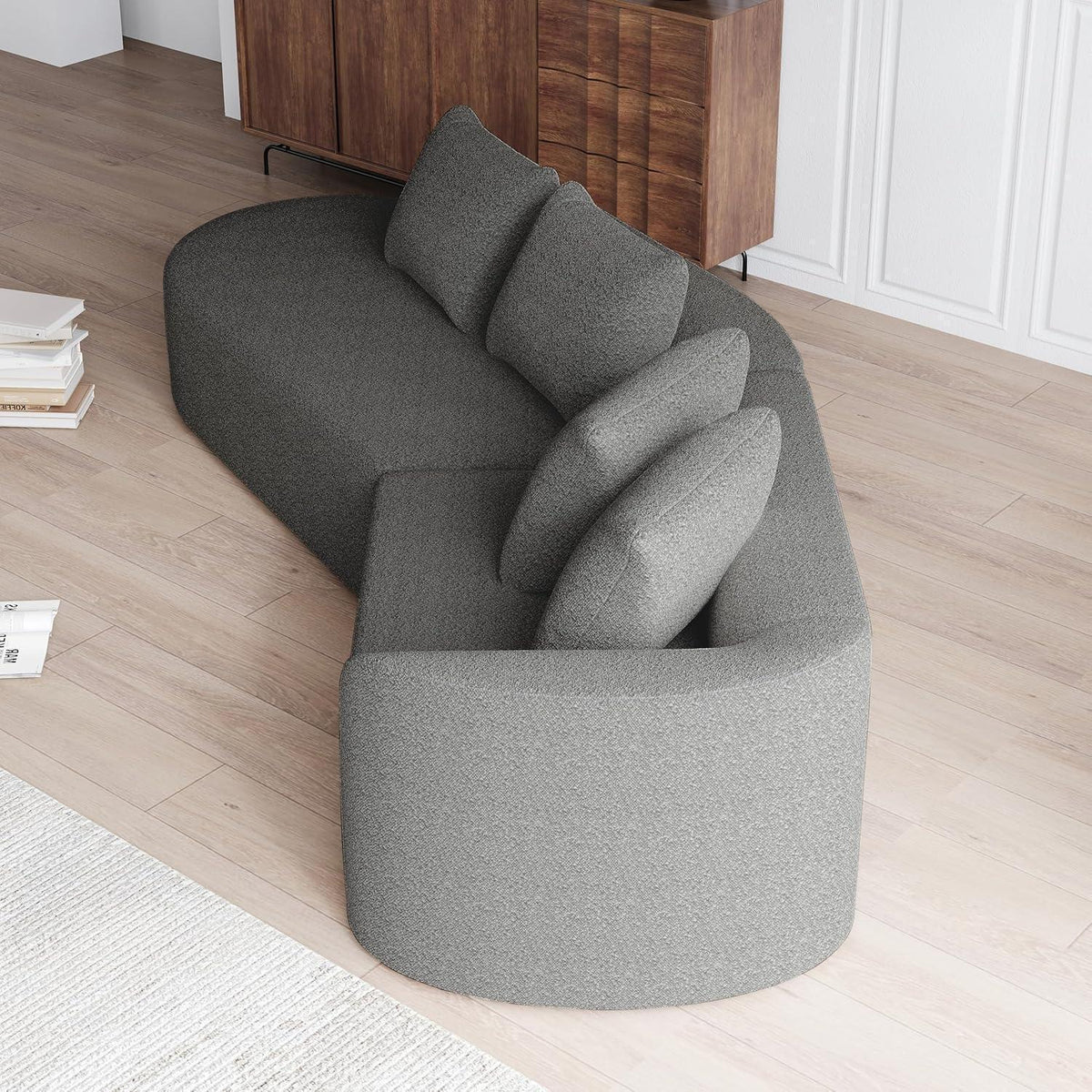 Schlafsofa mit Schlaffunktion, Grau – Komfort & Modernes Design