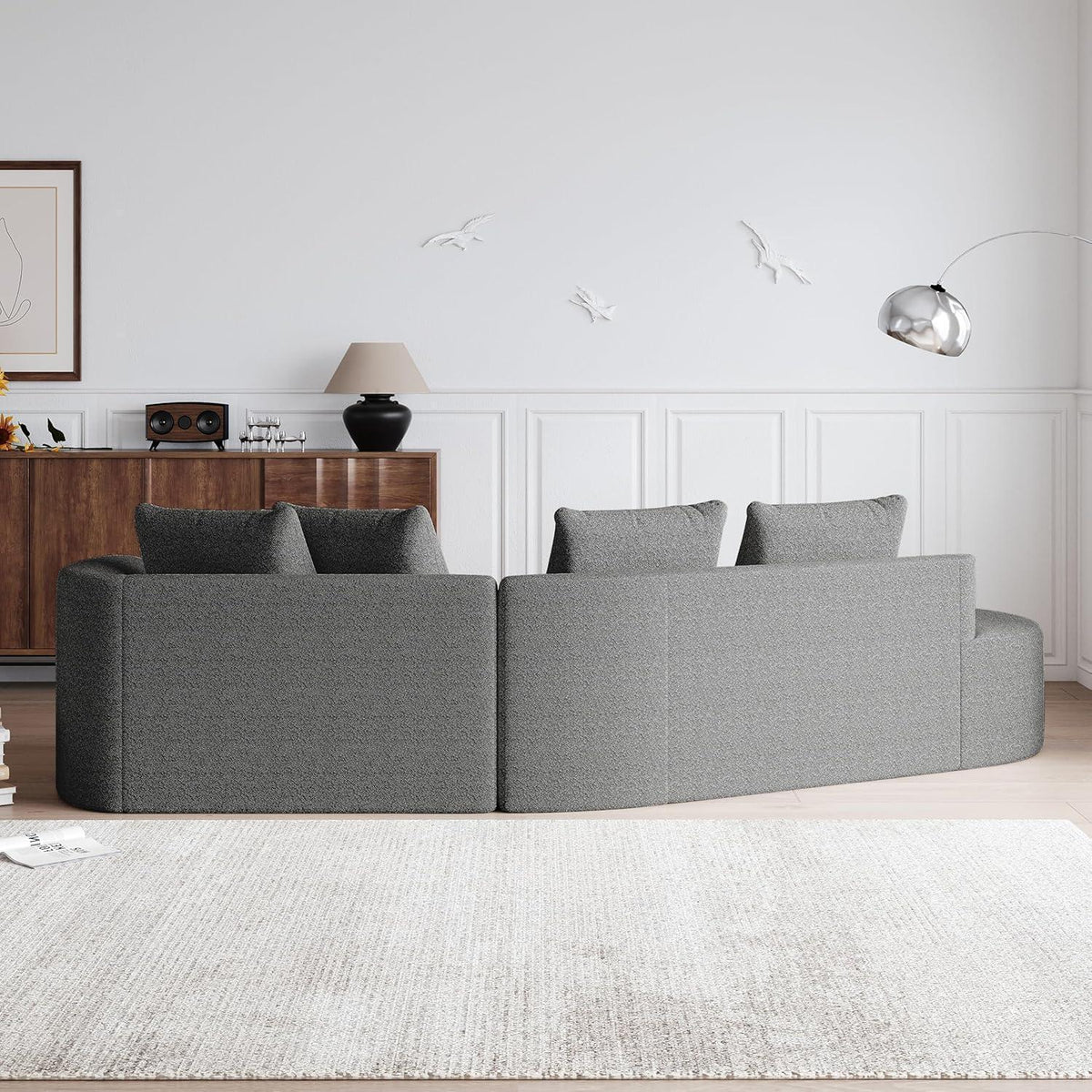 Schlafsofa mit Schlaffunktion, Grau – Komfort & Modernes Design