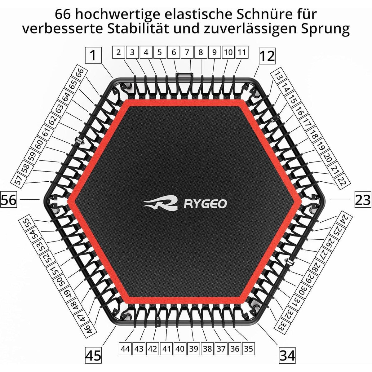 50-Zoll Fitness Trampolin für Erwachsene – Rebounder mit Stahlrahmen