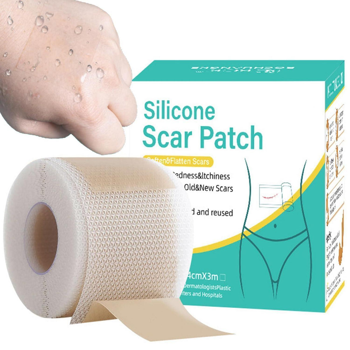 Silikon Narbenpflaster 4cm x 3m – Für geschmeidige Narben