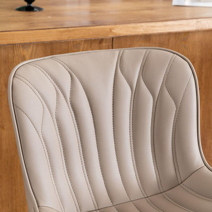 Drehbarer Barhocker 2er Set, Höhenverstellbar in Lederoptik