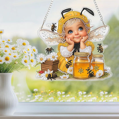 Diamond Painting Anhänger Bienenfee – Bastelset für Erwachsene & Kinder