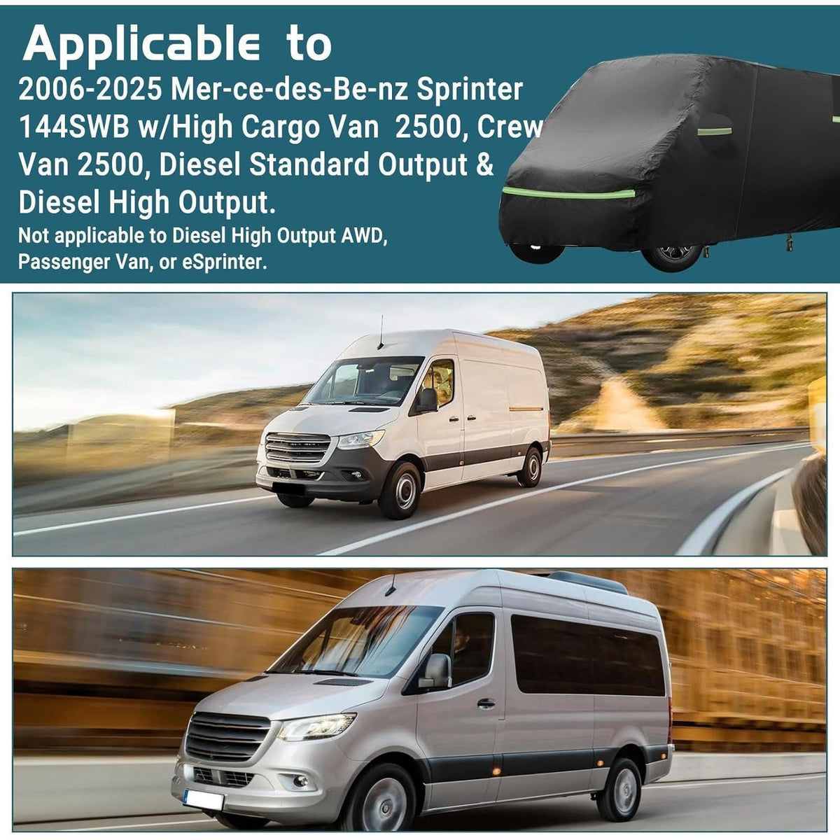 Vollgarage Autoabdeckung Mercedes Sprinter 2006-2025 High Roof