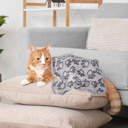 3x Kuscheldecke für Hunde & Katzen – 60x40cm, Pfotenmuster