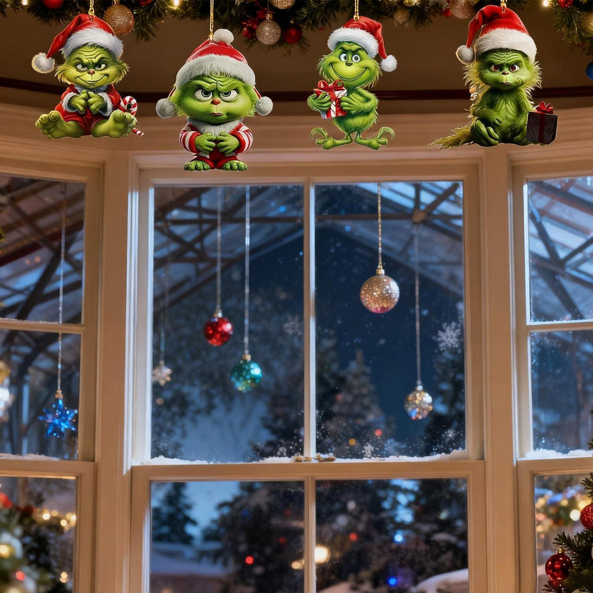 12x Grinch Weihnachtsbaum Anhänger Acryl 2026
