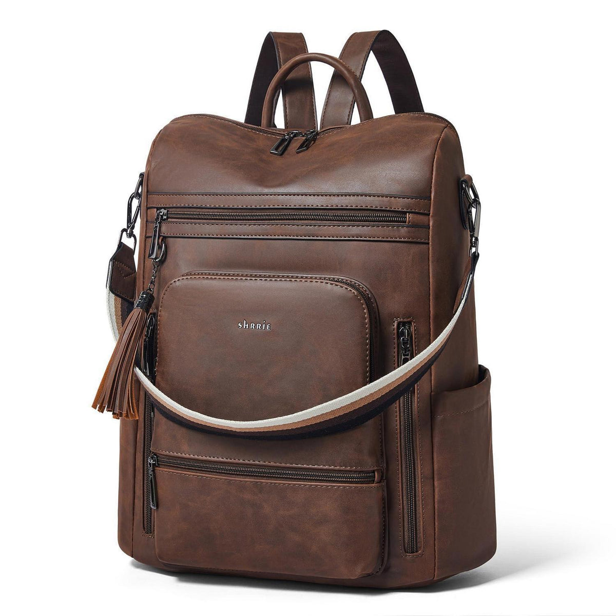 Rucksack Damen Laptopfach 15,6 Zoll Wasserdicht Business in Lederoptik