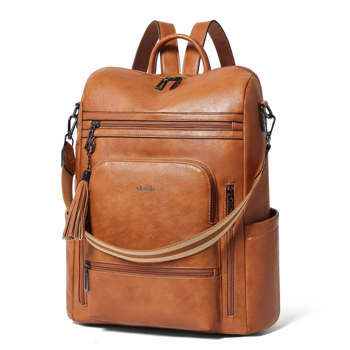 Rucksack Damen Laptopfach 15,6 Zoll Wasserdicht Business in Lederoptik