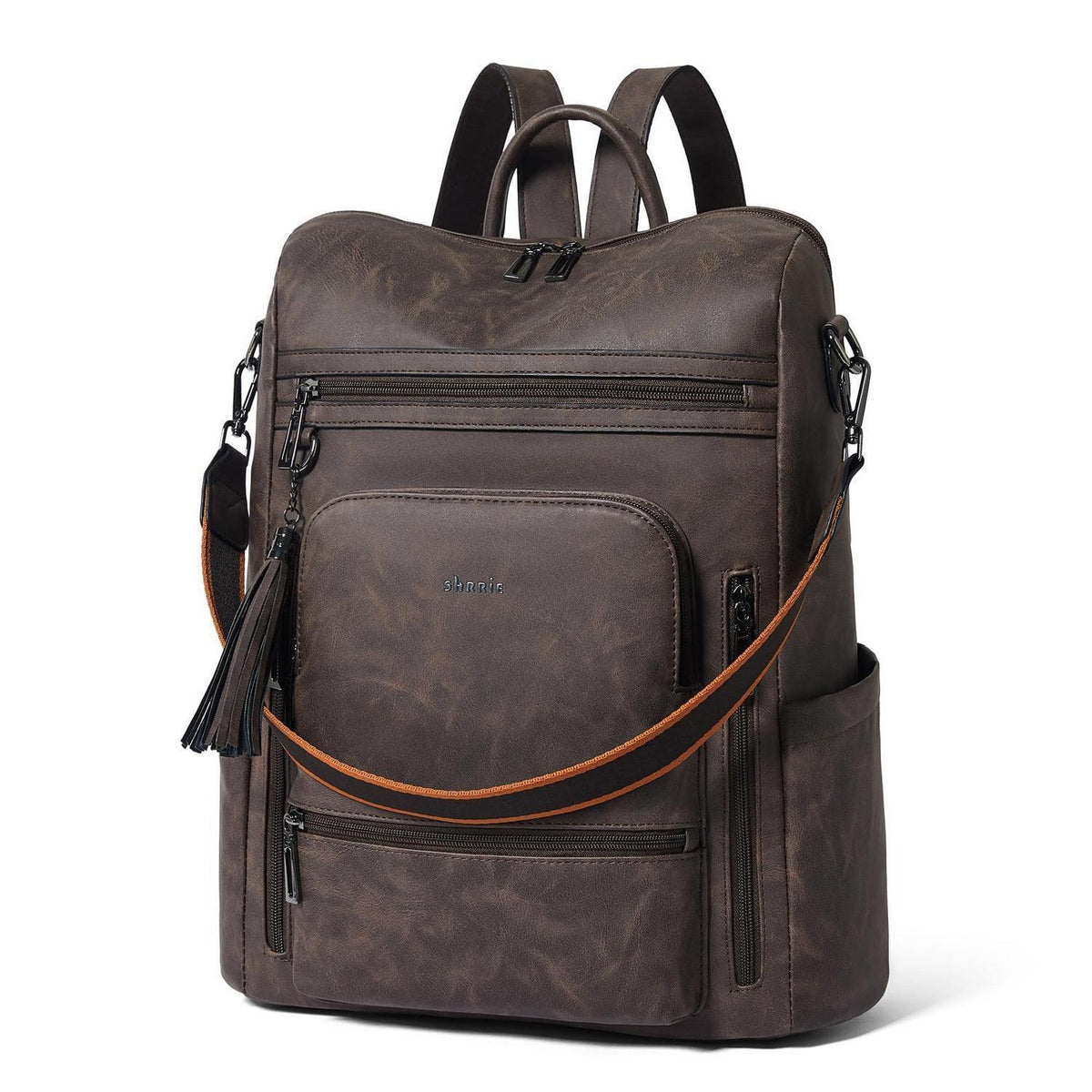 Rucksack Damen Laptopfach 15,6 Zoll Wasserdicht Business in Lederoptik