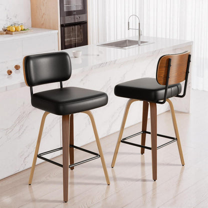 Drehbarer Barhocker 2er Set – Mid-Century Design & Komfort