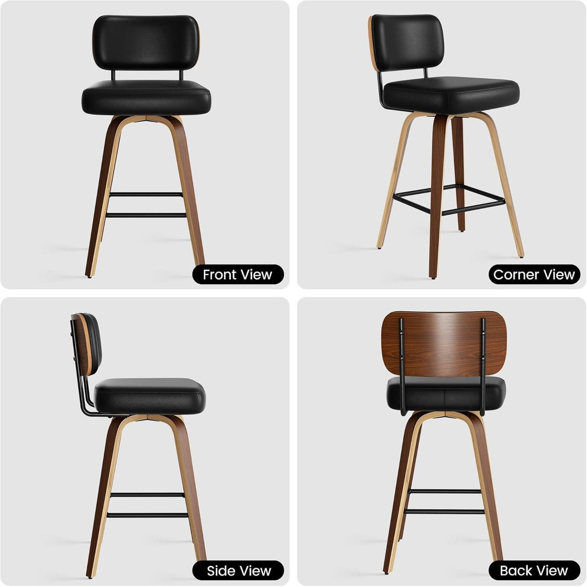 Drehbarer Barhocker 2er Set – Mid-Century Design & Komfort