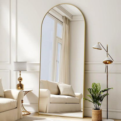 Ganzkörperspiegel Bogenförmig 165x60cm – Stand- & Wandspiegel Gold