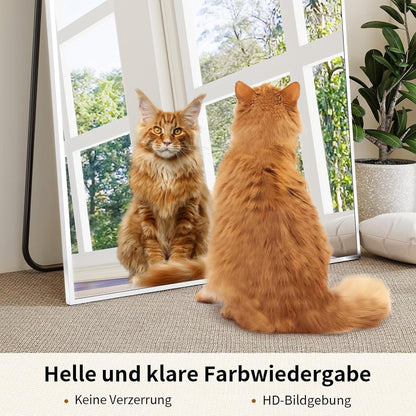 Großer Ganzkörperspiegel 200x90 cm – Stand- & Wandspiegel Weiß