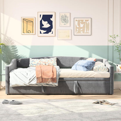 Schlafsofa 200cm – Ausziehbar, Schrankbett & Tagesbett Grau