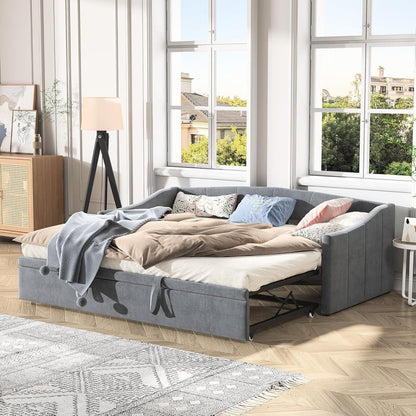 Schlafsofa 200cm – Ausziehbar, Schrankbett & Tagesbett Grau