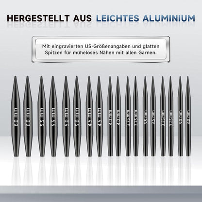 Austauschbare Mini Rundstricknadeln Set mit Zubehör